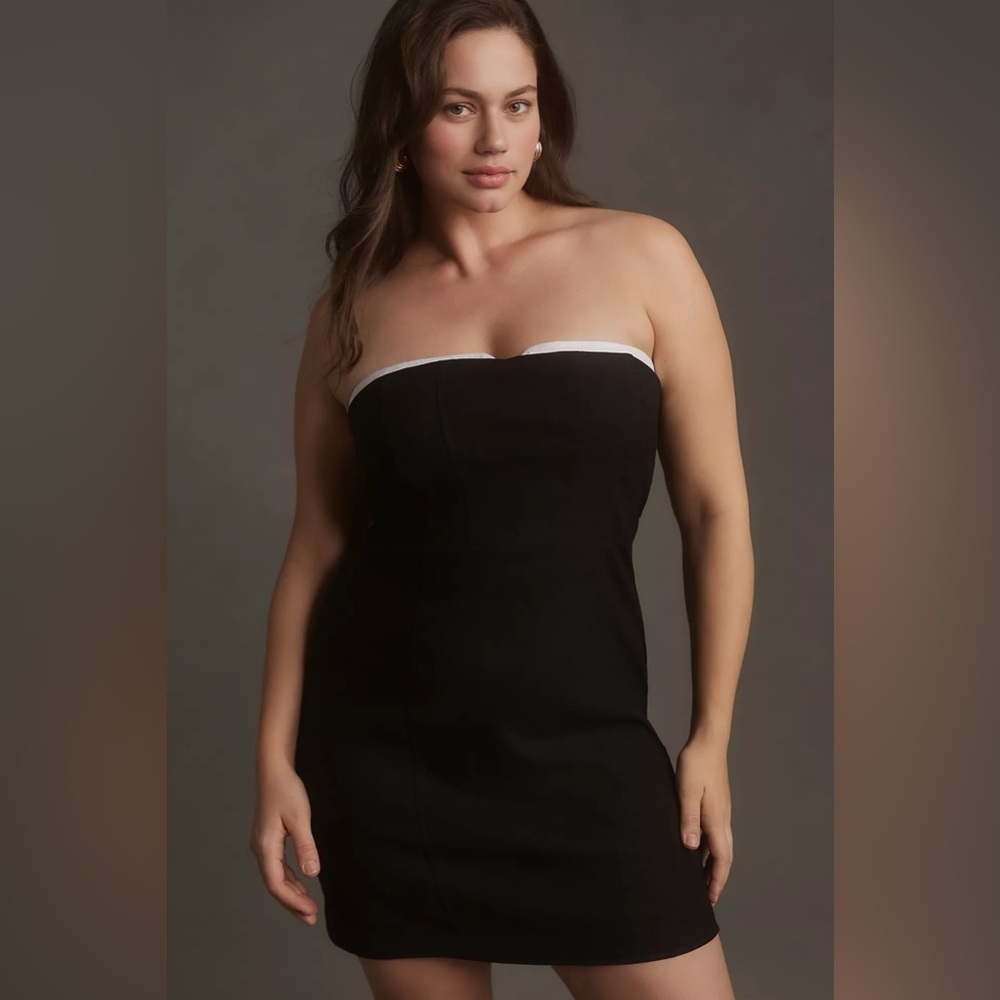 NWT Maeve Strapless Peekaboo Mini Dress